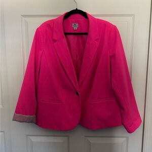 Worthington Hot pink plus size blazer 3x